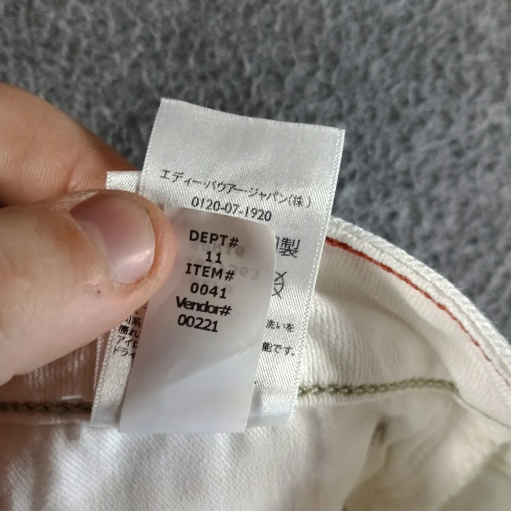 Eddie Bauer Slightly Curvy‎ Straight Leg Jeans Womens 32x34 White